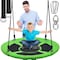 Serenelife Flying Fun Toy Swing - Indoor/Outdoor Hanging Rope Swinging Seat Spinner (Green) SLSWNG100GN - alternate 4